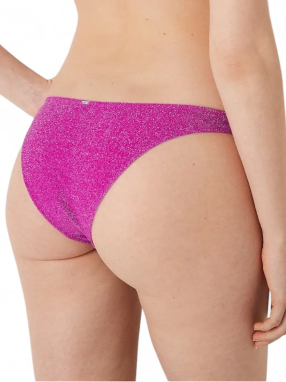 🆕👙PINK Shimmer Brazilian Bikini Bottom Magenta XS Victoria Secret NWT
